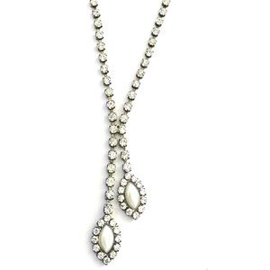 Vintage Rhinestone Drop Necklace